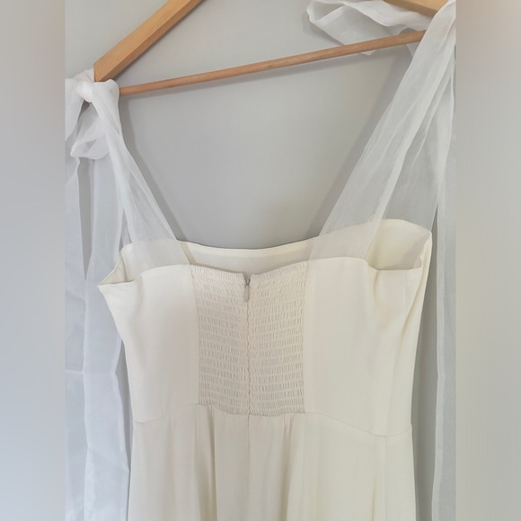 NEW Reformation Kairo Midi Dress Organza Straps Ivory Bridal | size 4 - Picture 12 of 16